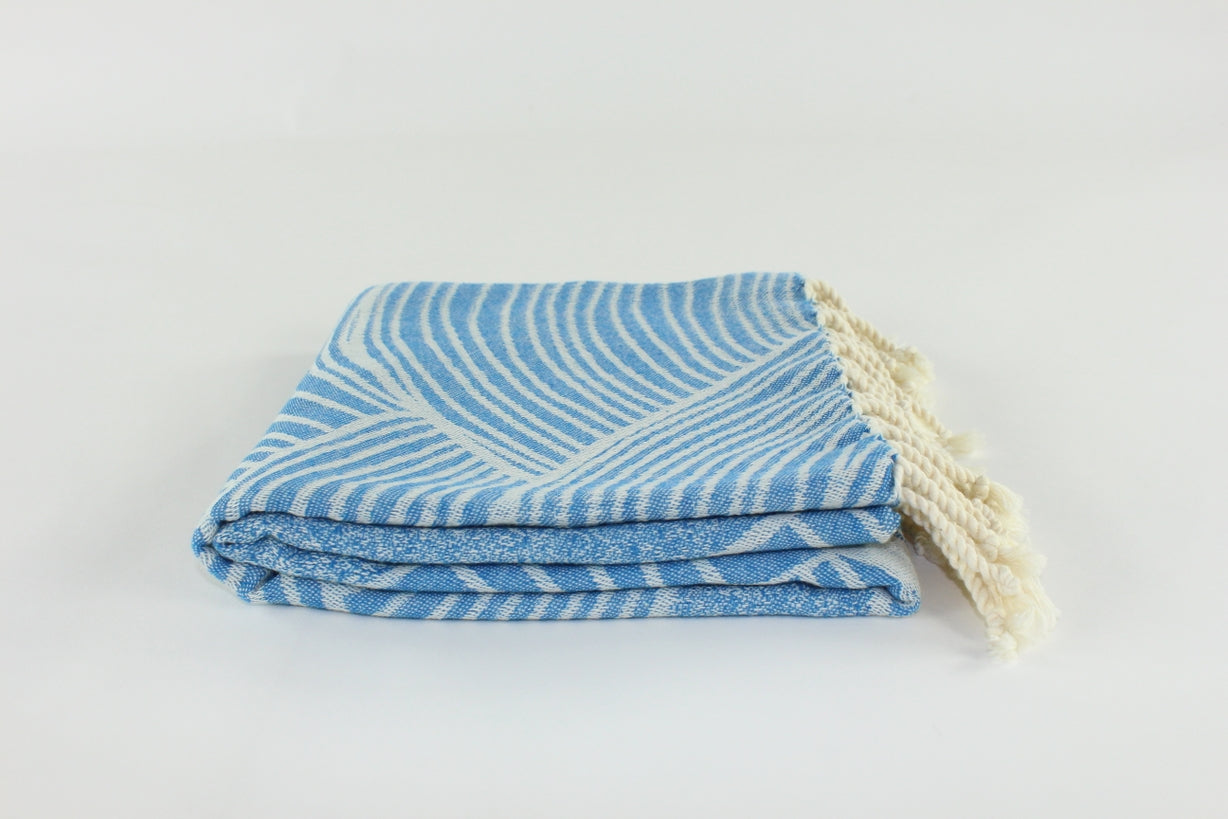 Premium Turkish Towel Peshtemal Fouta (Blue)