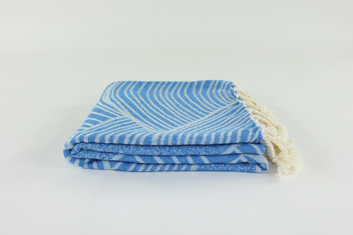 Premium Turkish Towel Peshtemal Fouta (Blue)