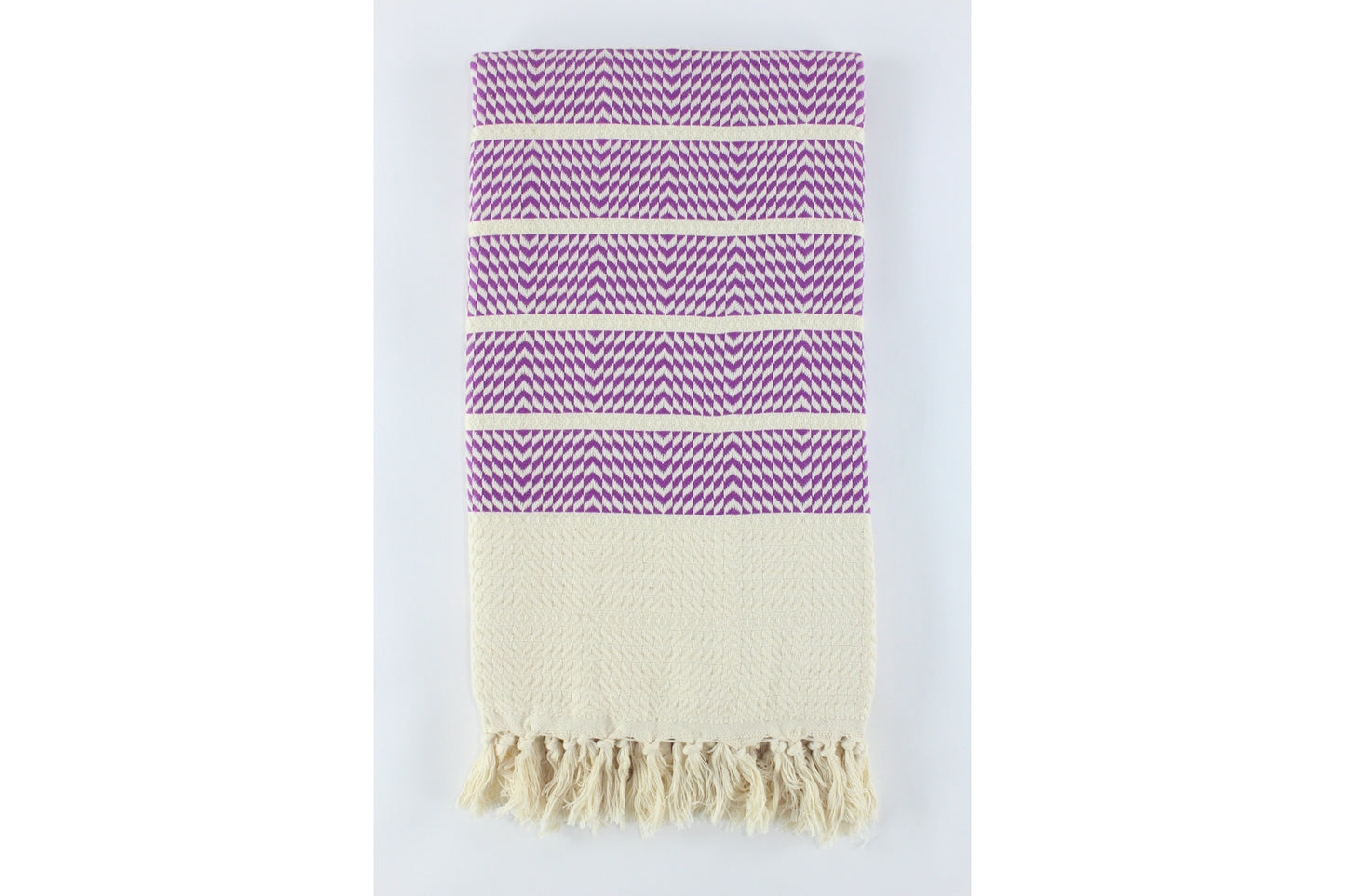 Premium Turkish Herringbone Towel Peshtemal Fouta (Purple)