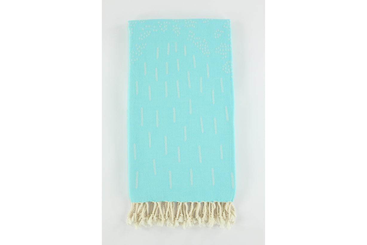 Premium Turkish Towel Peshtemal Fouta (Turquoise Blue)