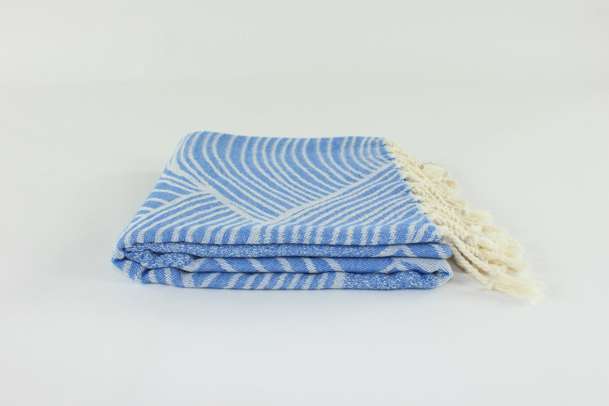 Premium Turkish Towel Peshtemal Fouta (Blue)