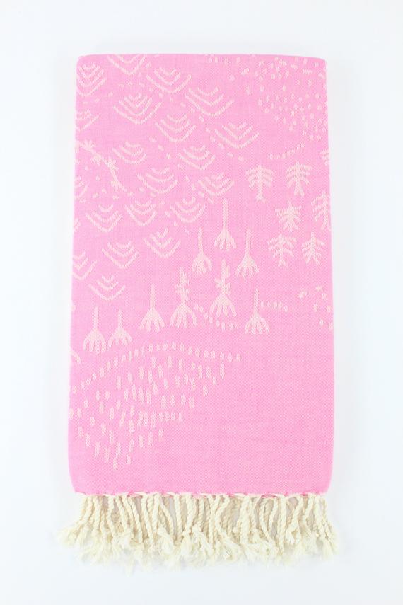 Premium Turkish Towel Peshtemal Fouta (Pink)