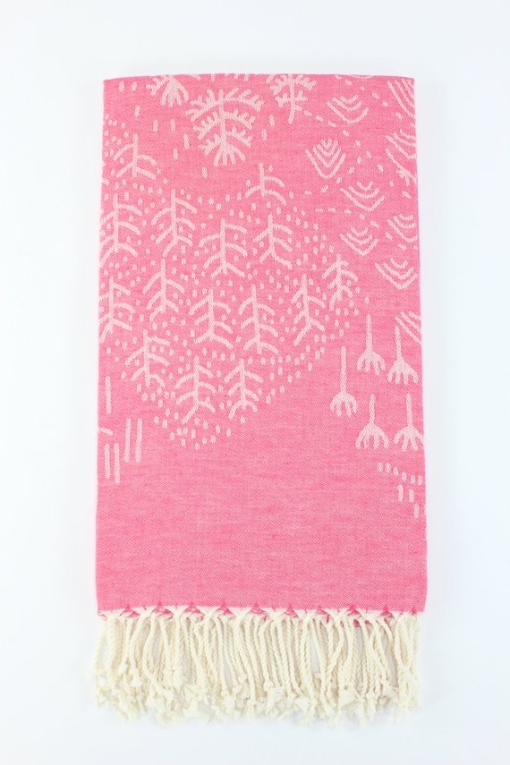 Premium Turkish Towel Peshtemal Fouta (Fuchsia)