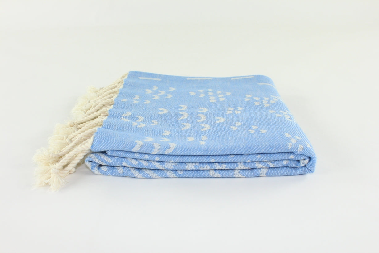Premium Turkish Towel Peshtemal Fouta (Baby Blue)