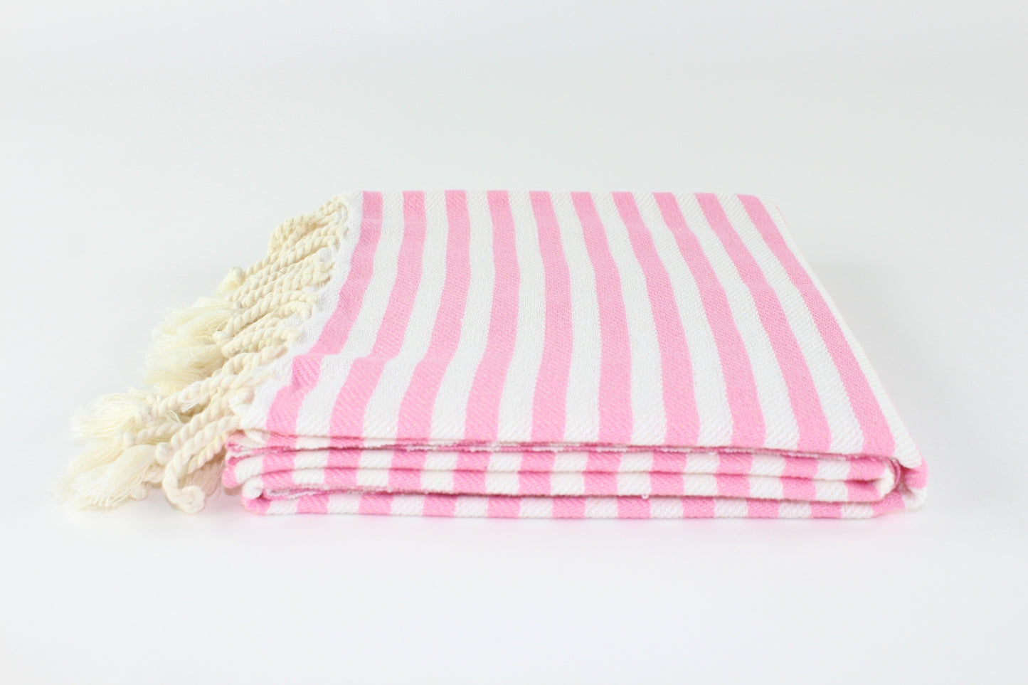 Premium Turkish Full Striped Towel Peshtemal Fouta (Pink)