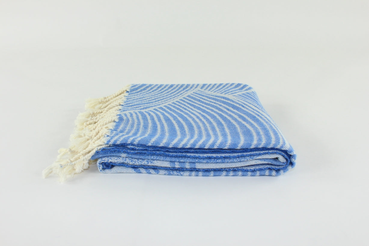 Premium Turkish Towel Peshtemal Fouta (Blue)