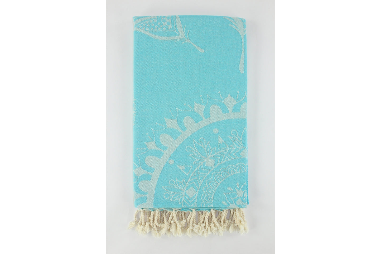 Premium Turkish Towel Peshtemal Fouta (Turquoise Blue)