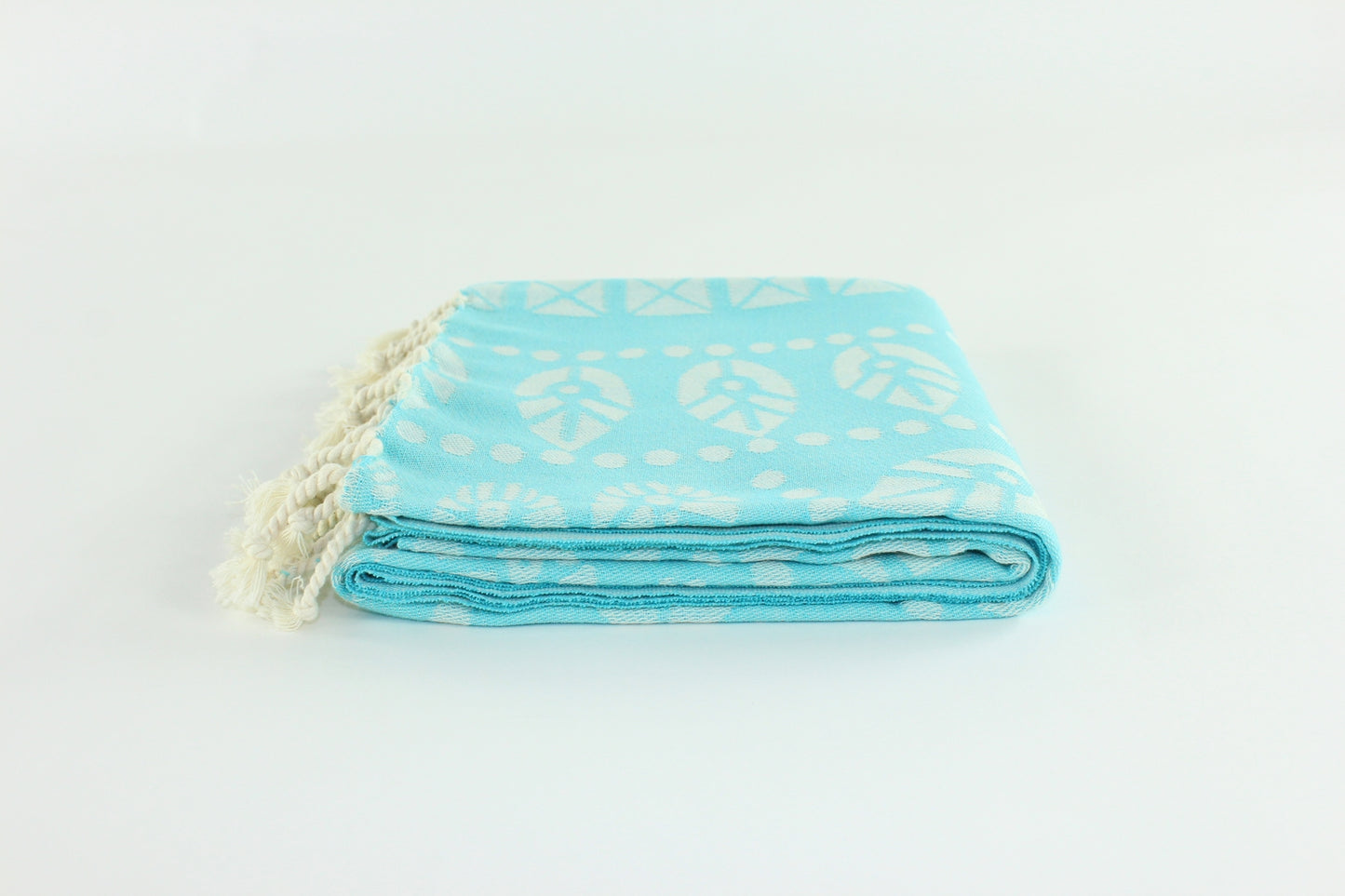 Premium Turkish Towel Peshtemal Fouta (Turquoise Blue)