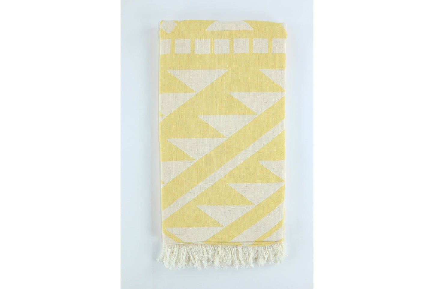 Premium Turkish Double Layer Towel Peshtemal Fouta (Yellow)