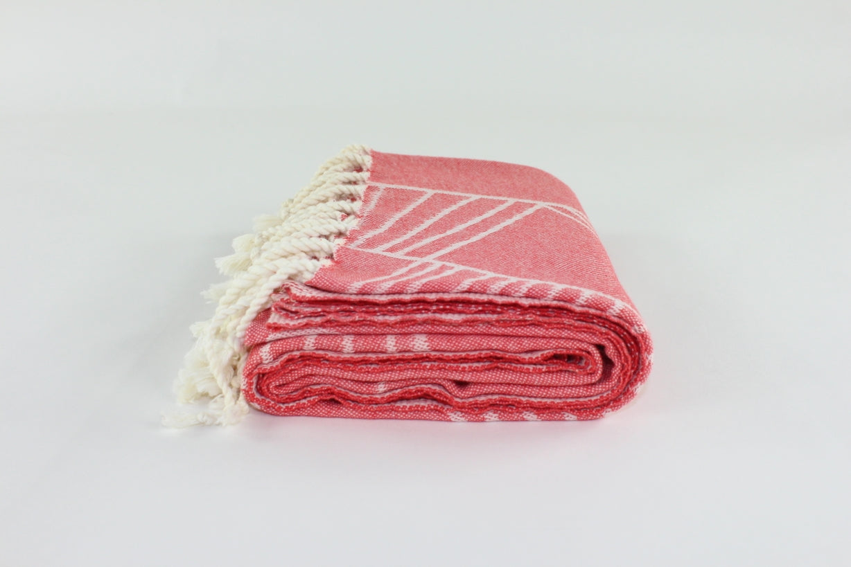 Premium Turkish Towel Peshtemal Fouta (Red)
