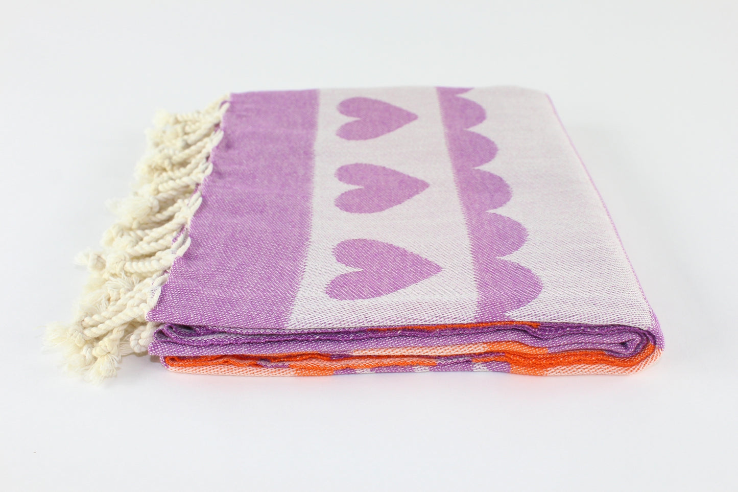 Premium Turkish Towel Peshtemal Fouta (Purple & Orange)