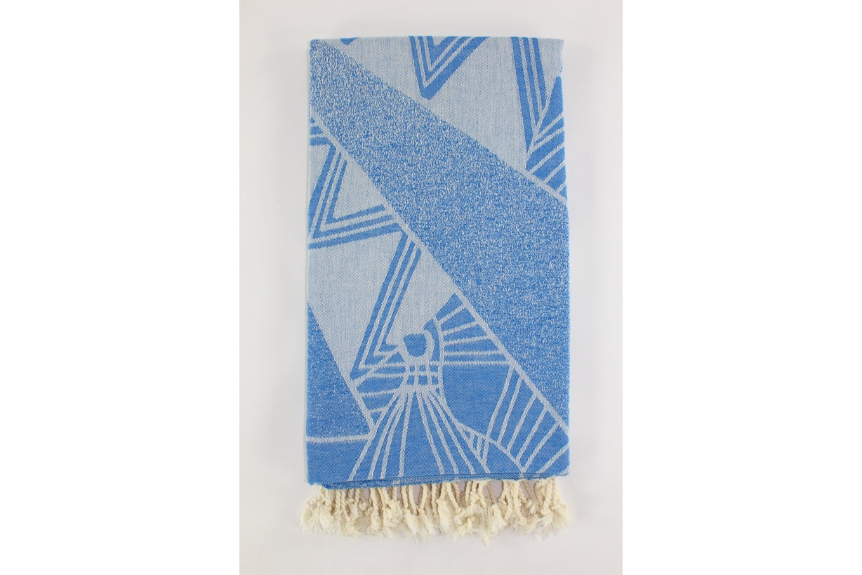 Premium Turkish Towel Peshtemal Fouta (Blue)