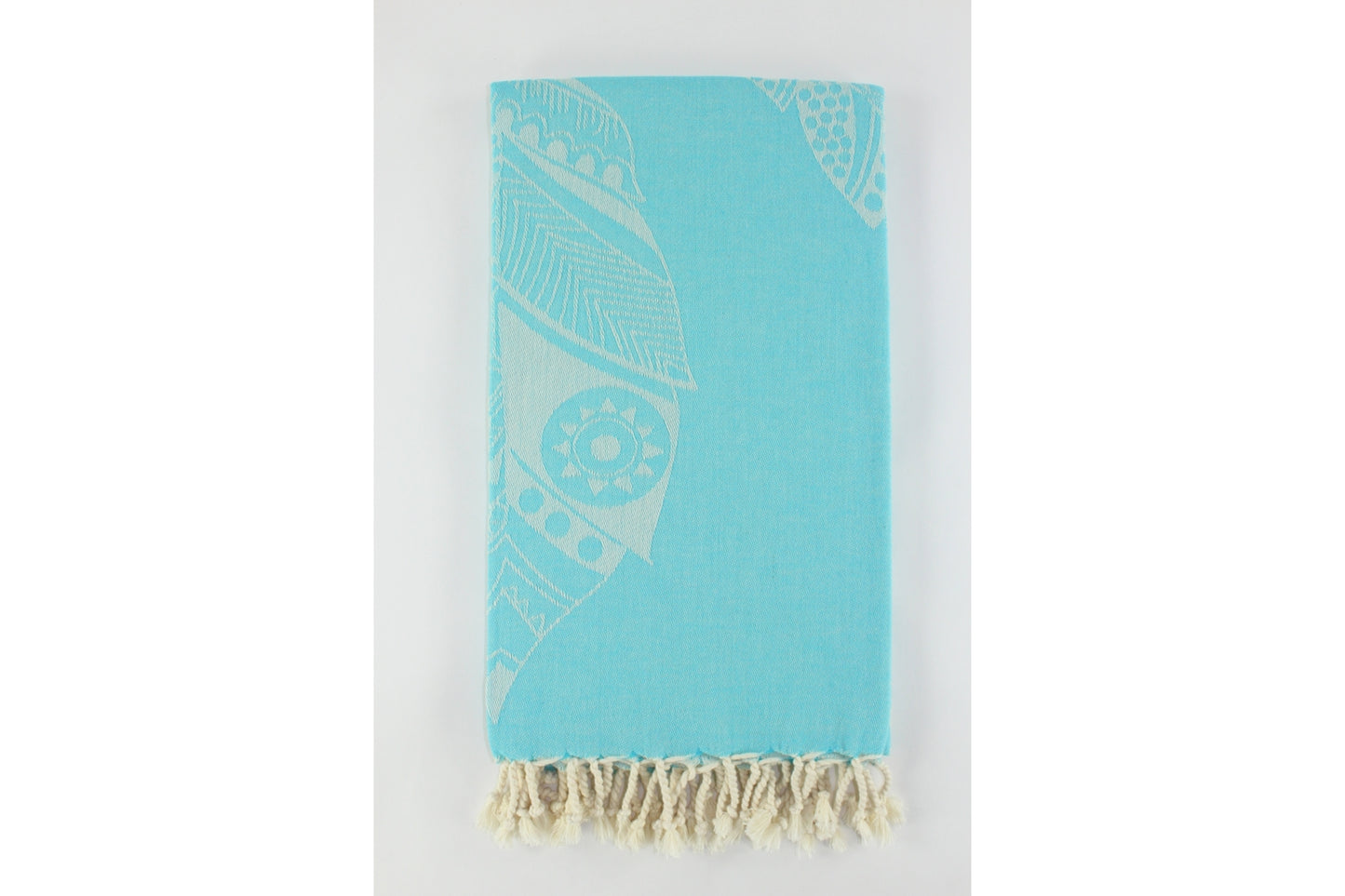 Premium Turkish Towel Peshtemal Fouta (Turquoise Blue)