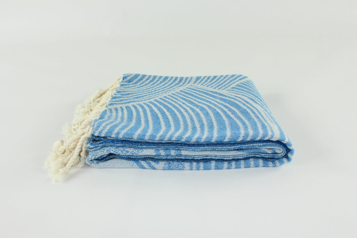 Premium Turkish Towel Peshtemal Fouta (Blue)
