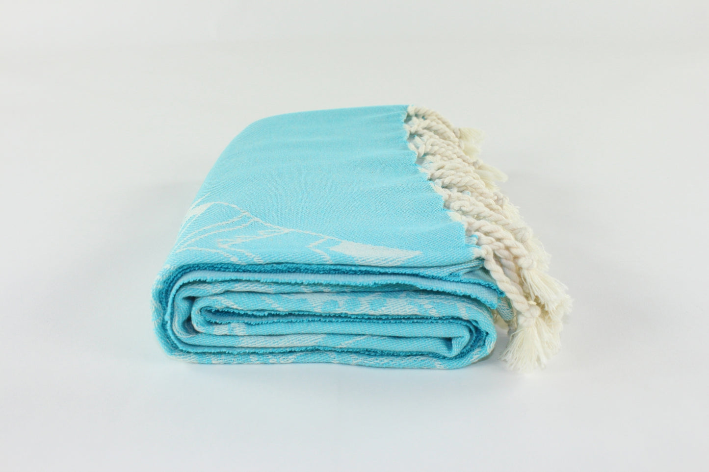 Premium Turkish Towel Peshtemal Fouta (Turquoise Blue)