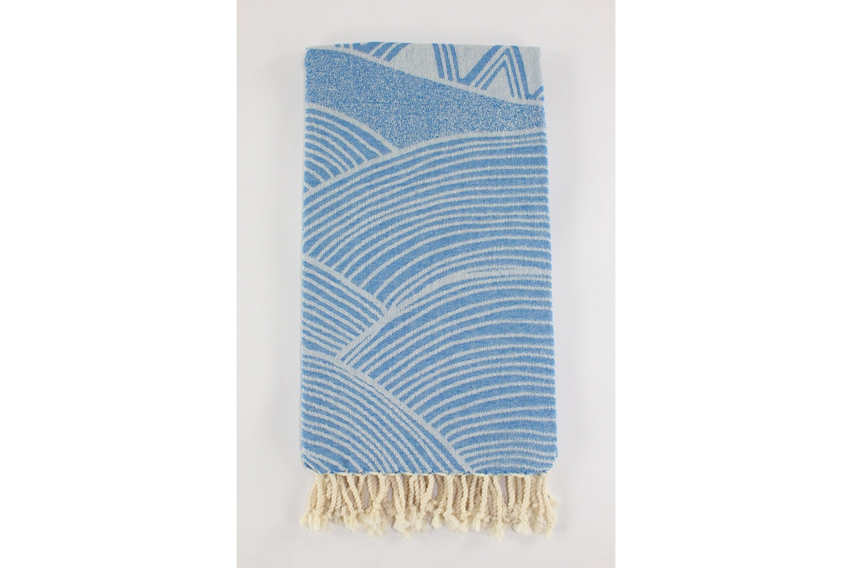 Premium Turkish Towel Peshtemal Fouta (Blue)