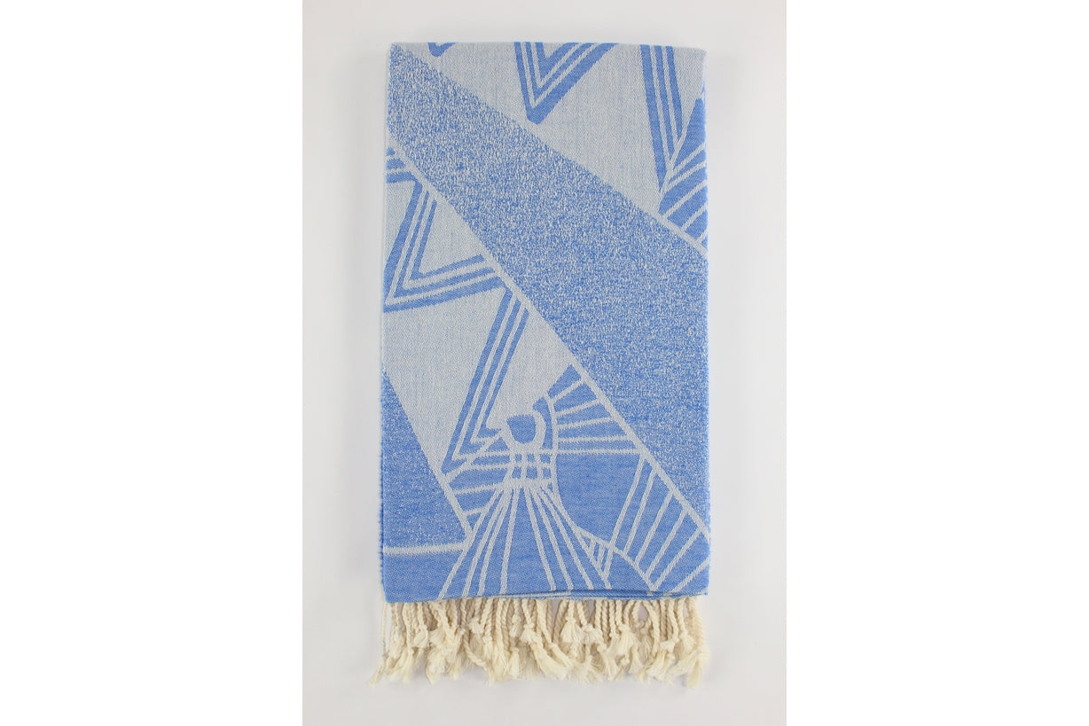 Premium Turkish Towel Peshtemal Fouta (Blue)