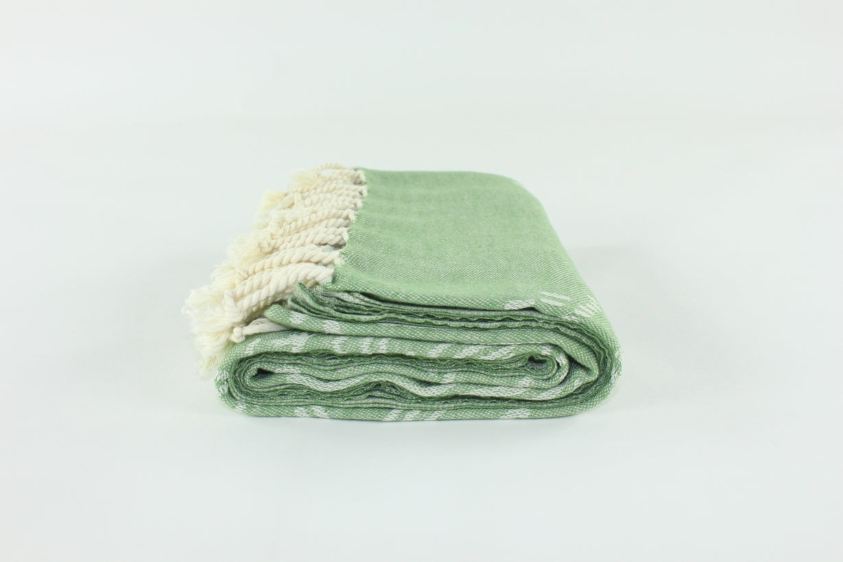 Premium Turkish Towel Peshtemal Fouta (Khaki Green)