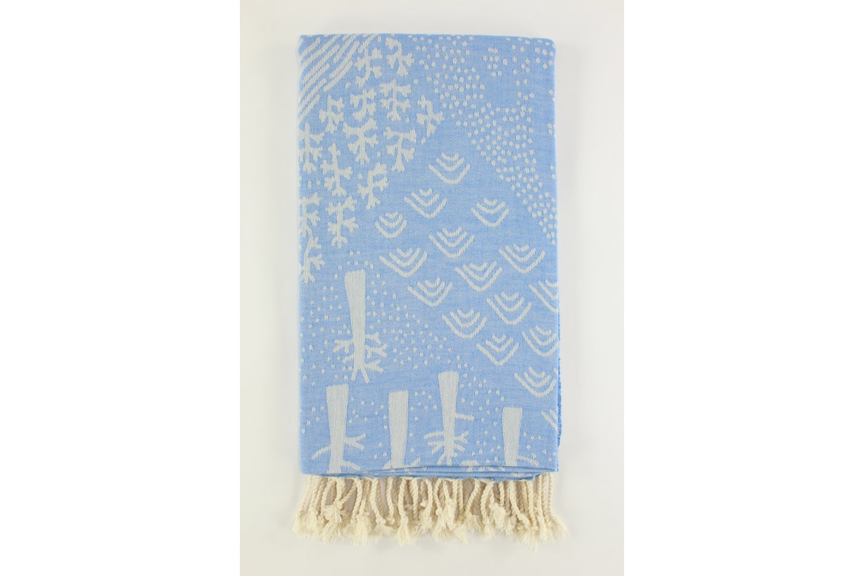 Premium Turkish Towel Peshtemal Fouta (Baby Blue)