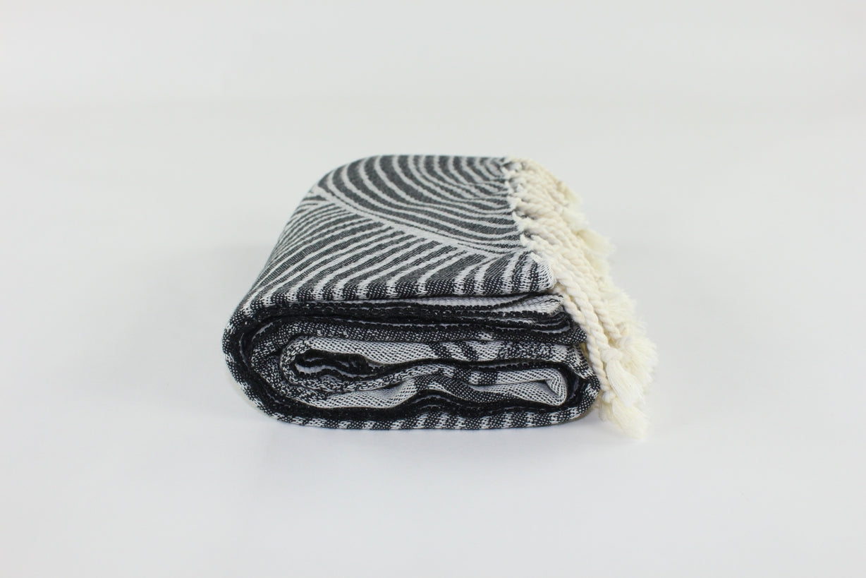 Premium Turkish Towel Peshtemal Fouta (Black)