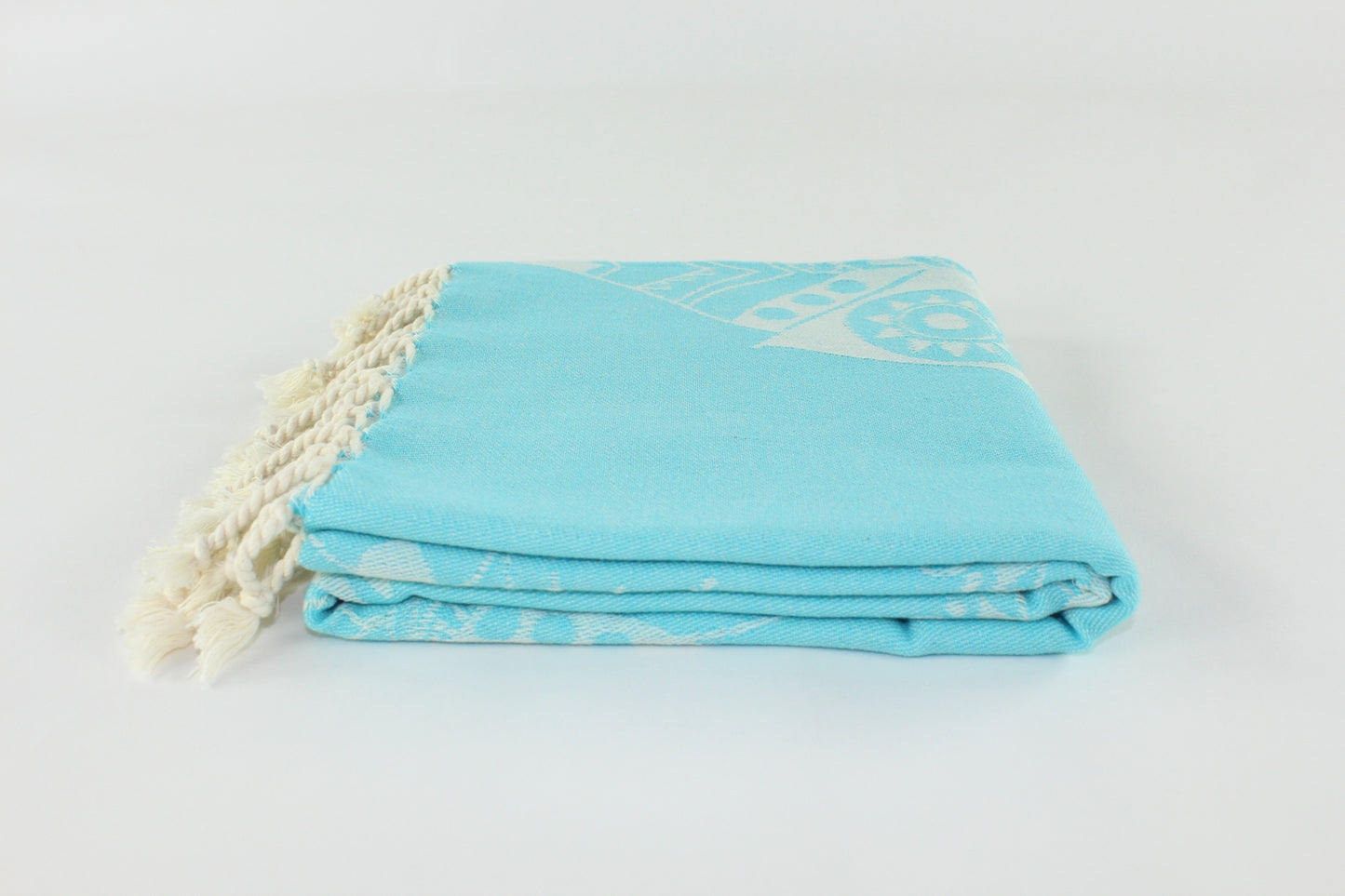 Premium Turkish Towel Peshtemal Fouta (Turquoise Blue)