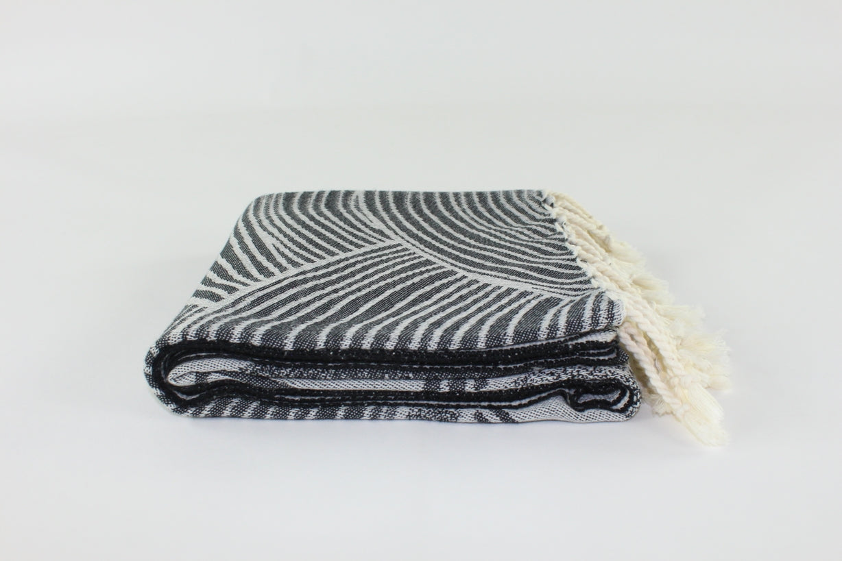 Premium Turkish Towel Peshtemal Fouta (Black)