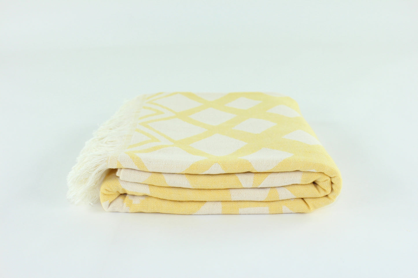 Premium Turkish Double Layer Towel Peshtemal Fouta (Yellow)