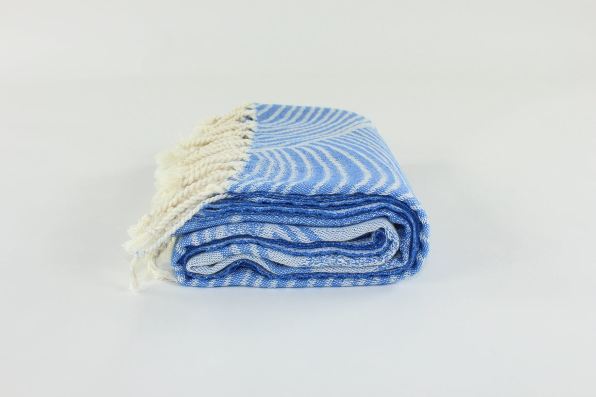 Premium Turkish Towel Peshtemal Fouta (Blue)