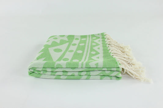 Premium Turkish Towel Peshtemal Fouta (Green)