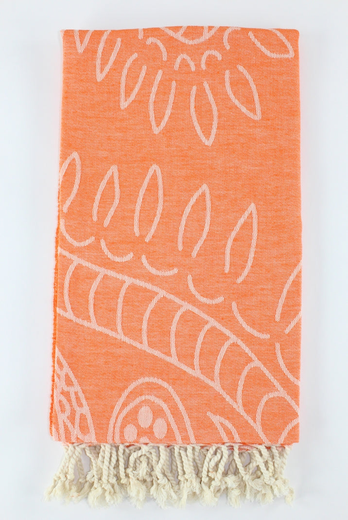 Premium Turkish Towel Peshtemal Fouta (Orange)