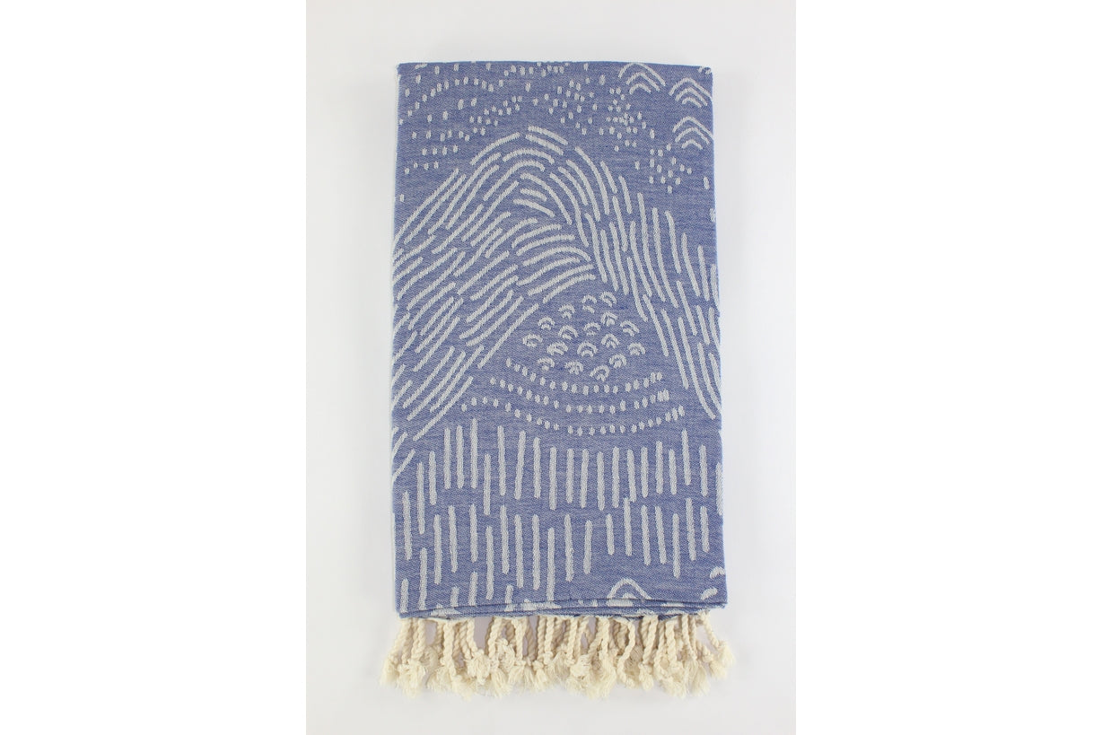 Premium Turkish Towel Peshtemal Fouta (Navy Blue)