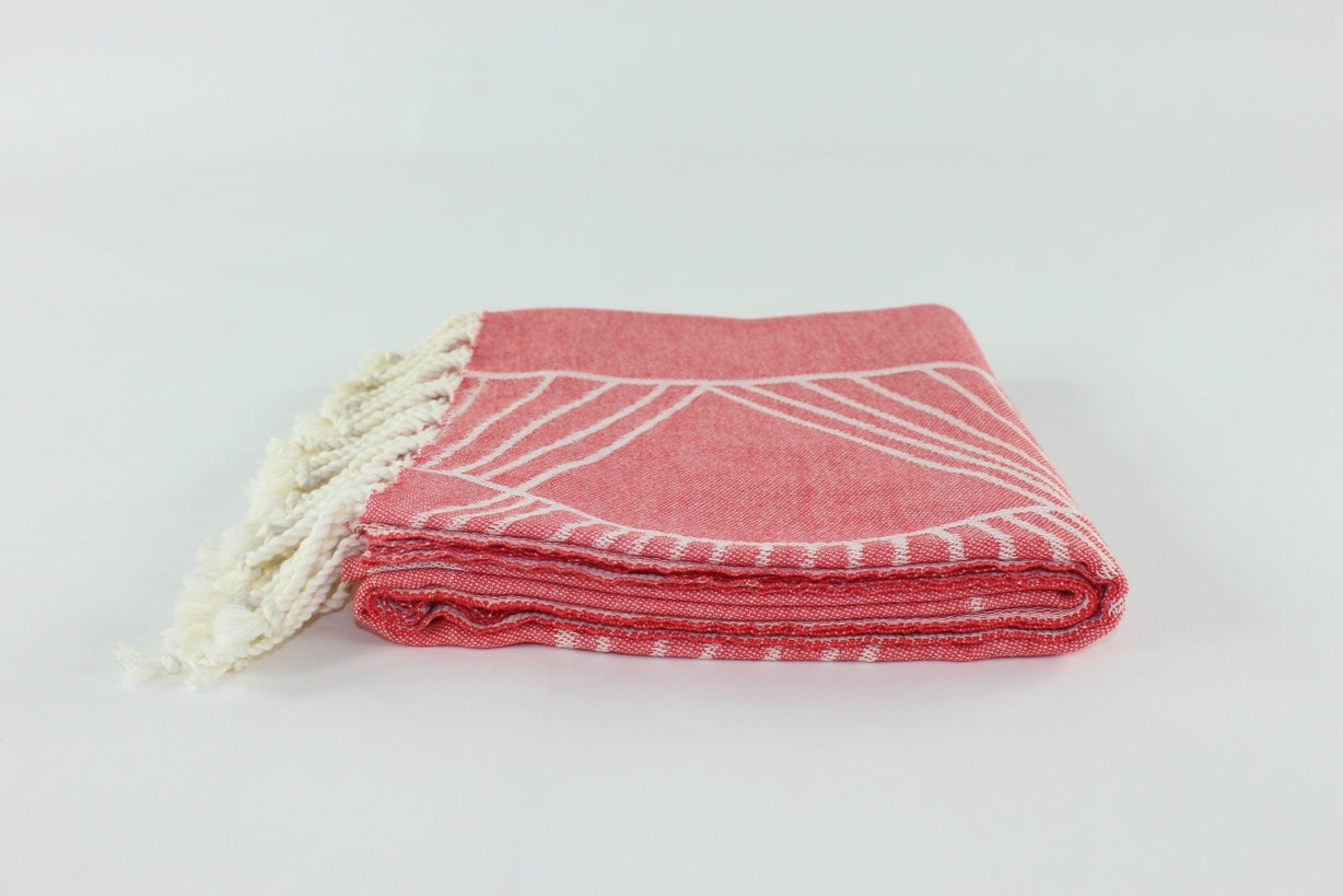 Premium Turkish Towel Peshtemal Fouta (Red)