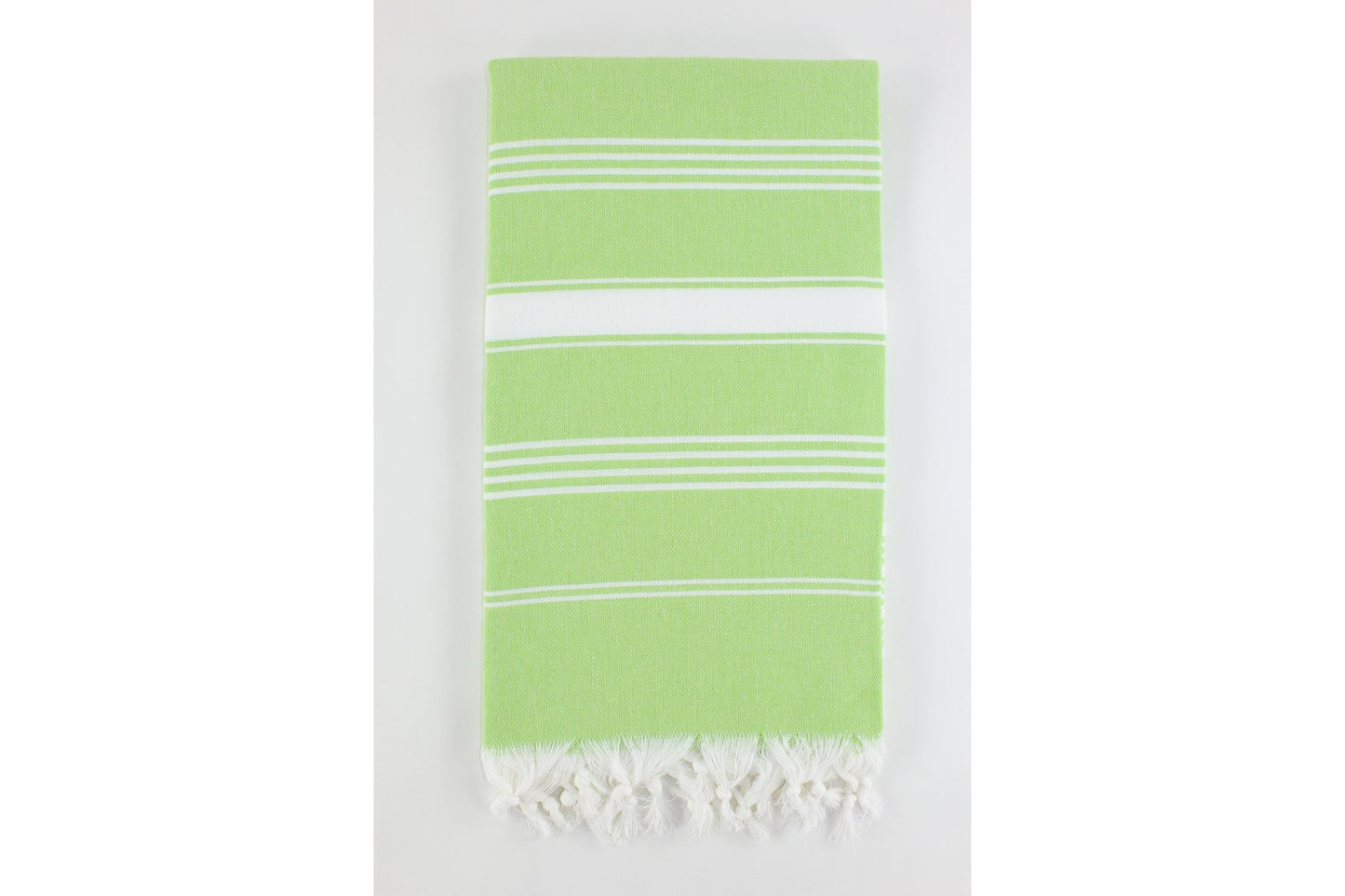 Premium Turkish Striped Towel Peshtemal Fouta (Green)