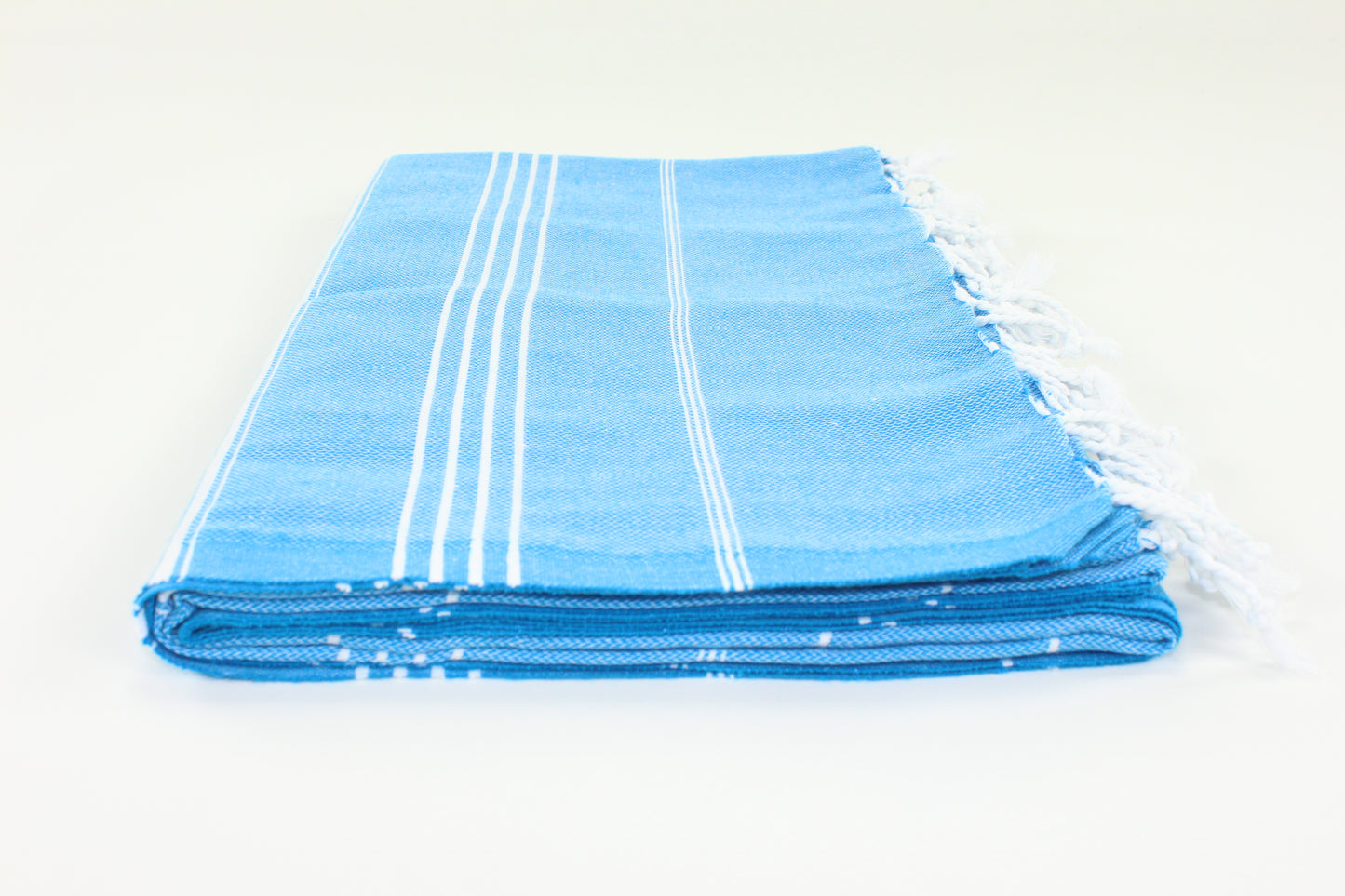 Premium Turkish Classic Striped Blanket Throw (Blue)