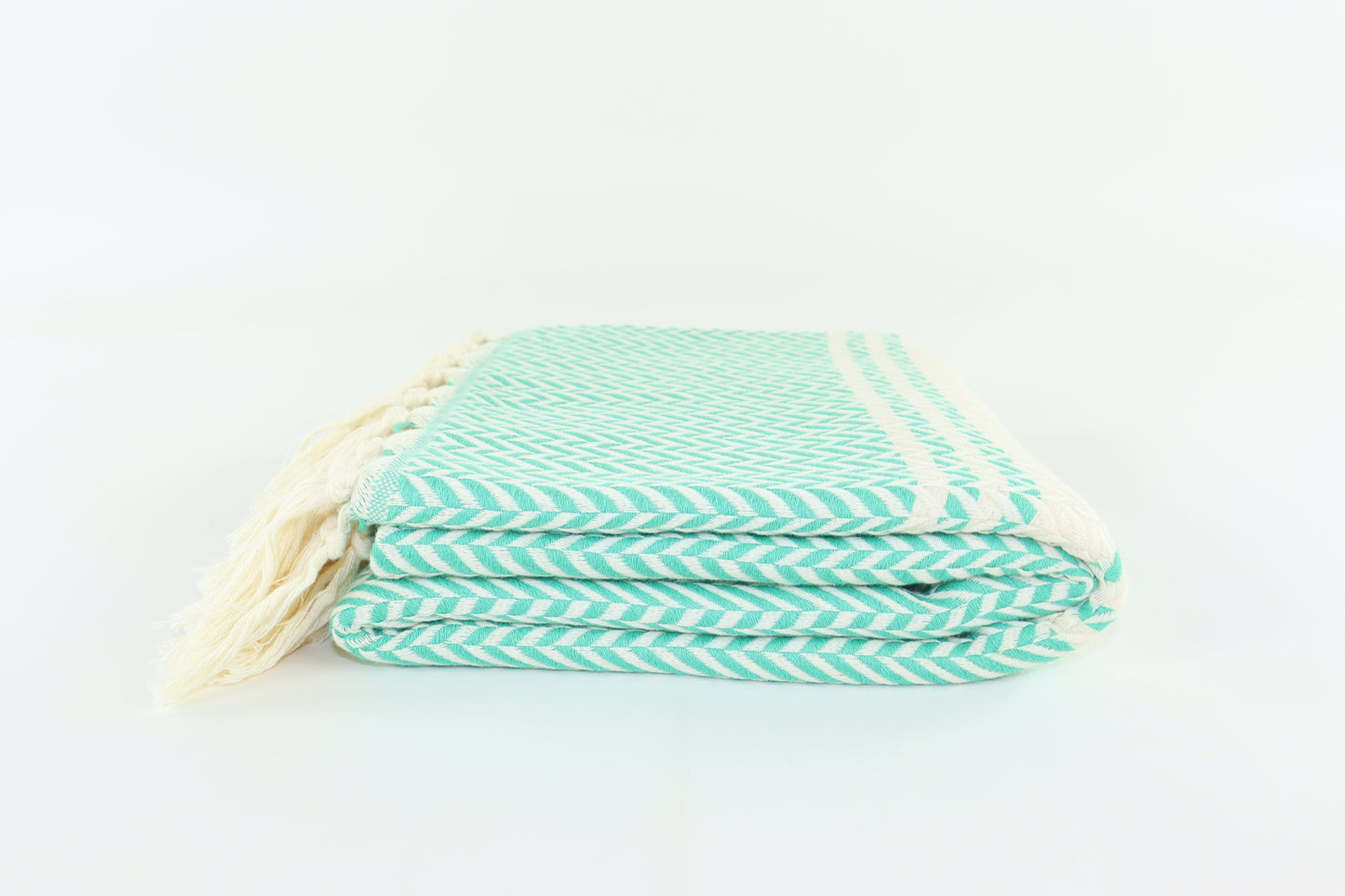Premium Turkish Herringbone Towel Peshtemal Fouta (Seafoam Green)