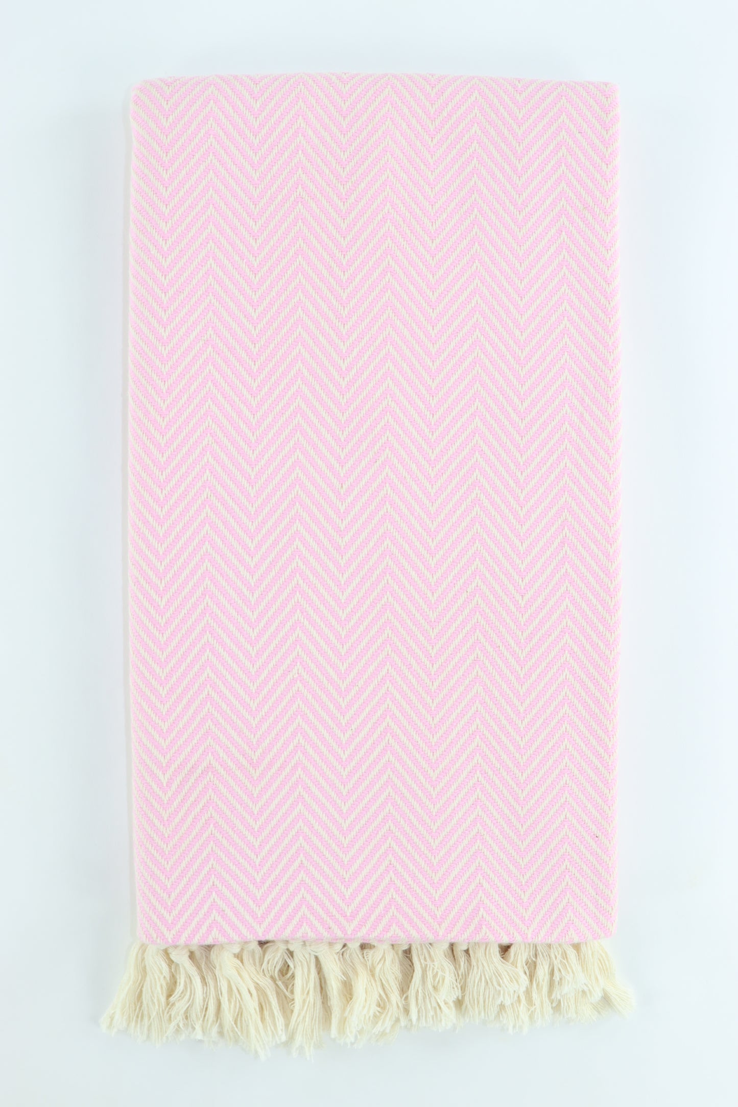 Premium Turkish Plain Herringbone Towel Peshtemal Fouta (Light Pink)