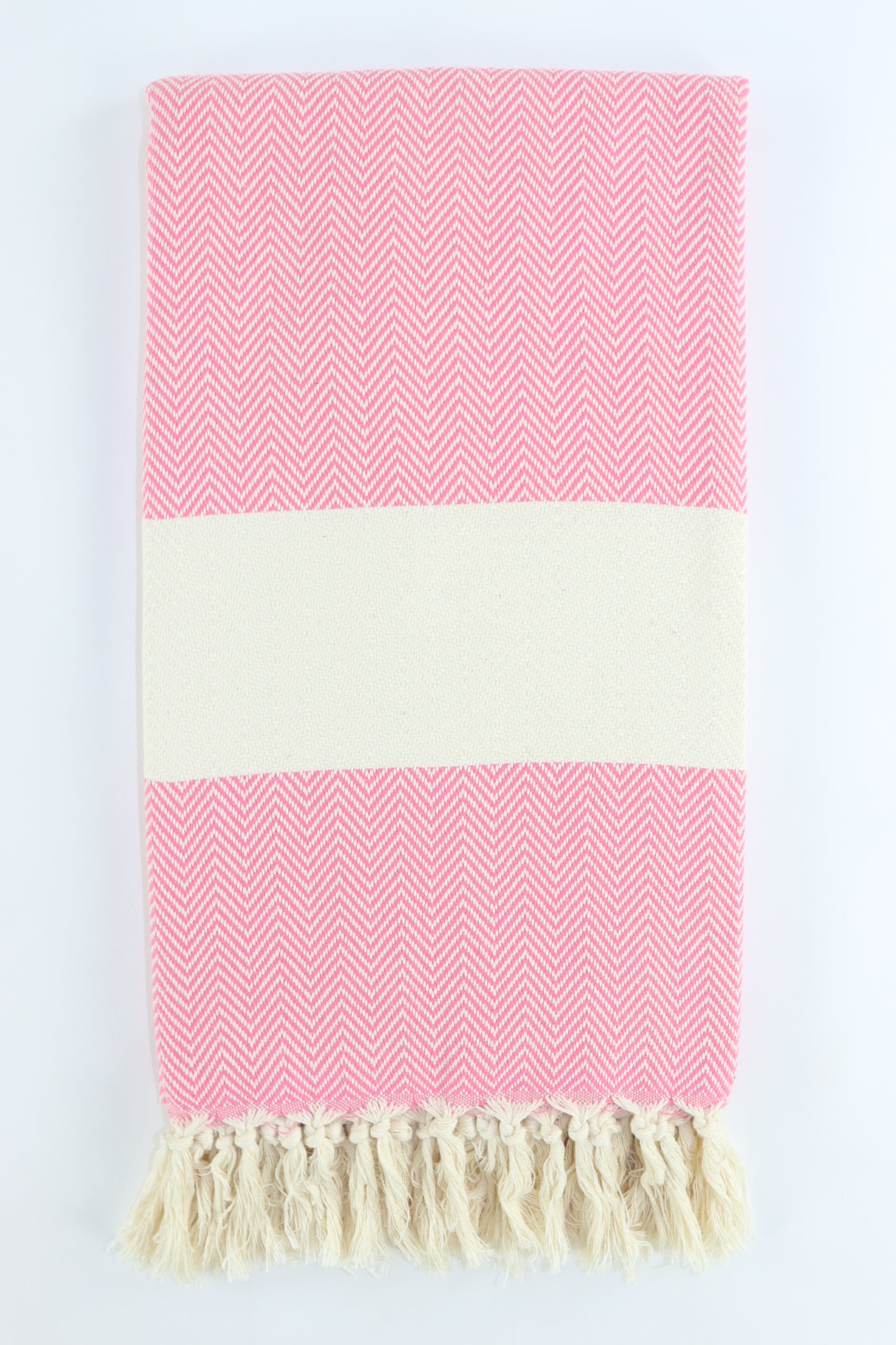 Premium Turkish Herringbone Towel Peshtemal Fouta (Pink)