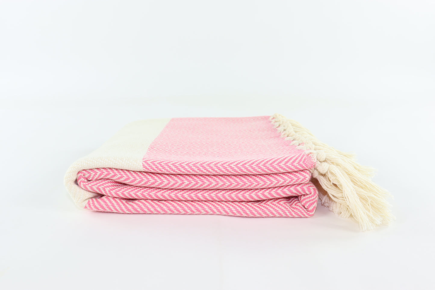 Premium Turkish Herringbone Towel Peshtemal Fouta (Pink)