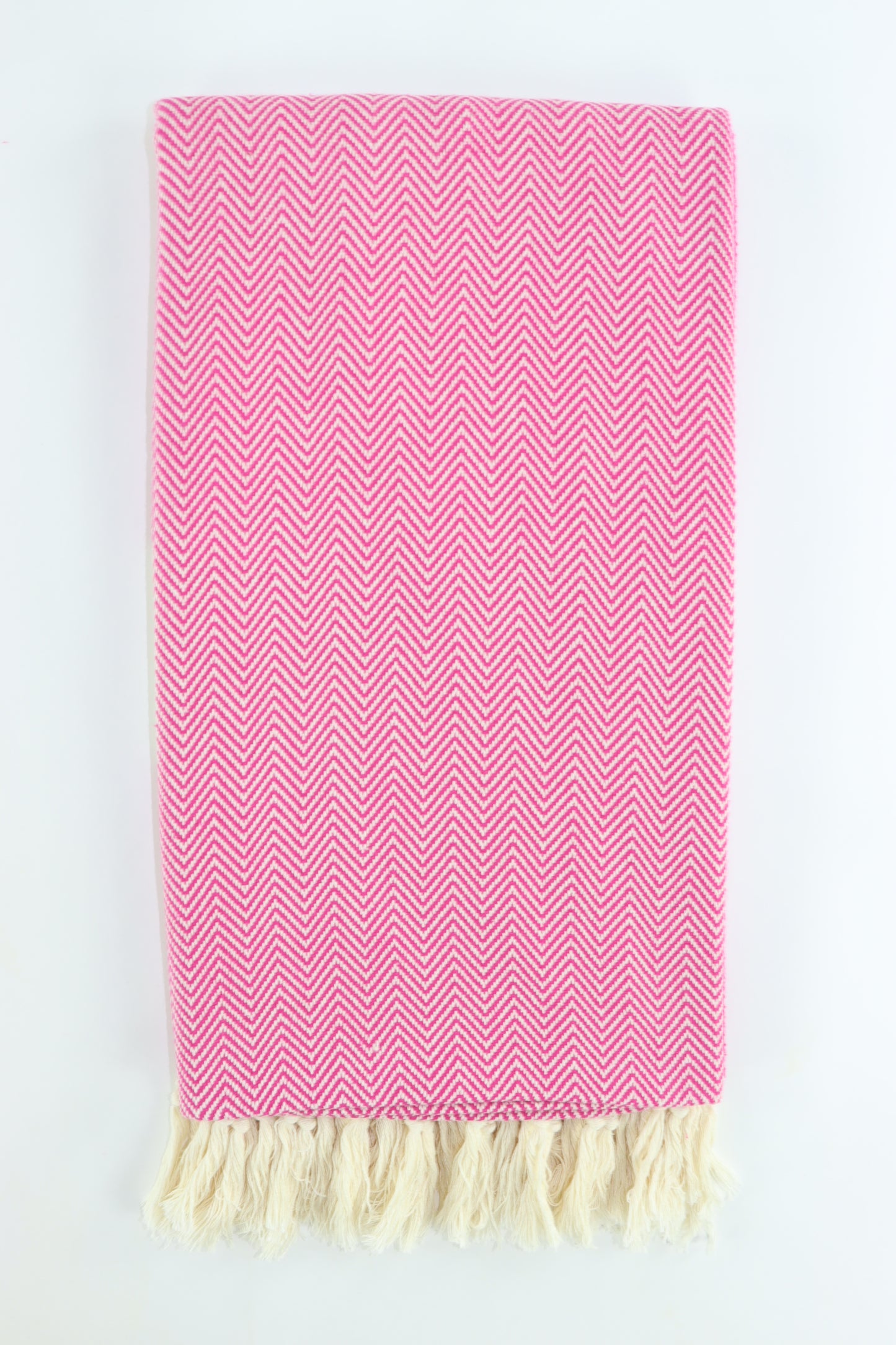 Premium Turkish Herringbone Towel Peshtemal Fouta (Fuchsia)