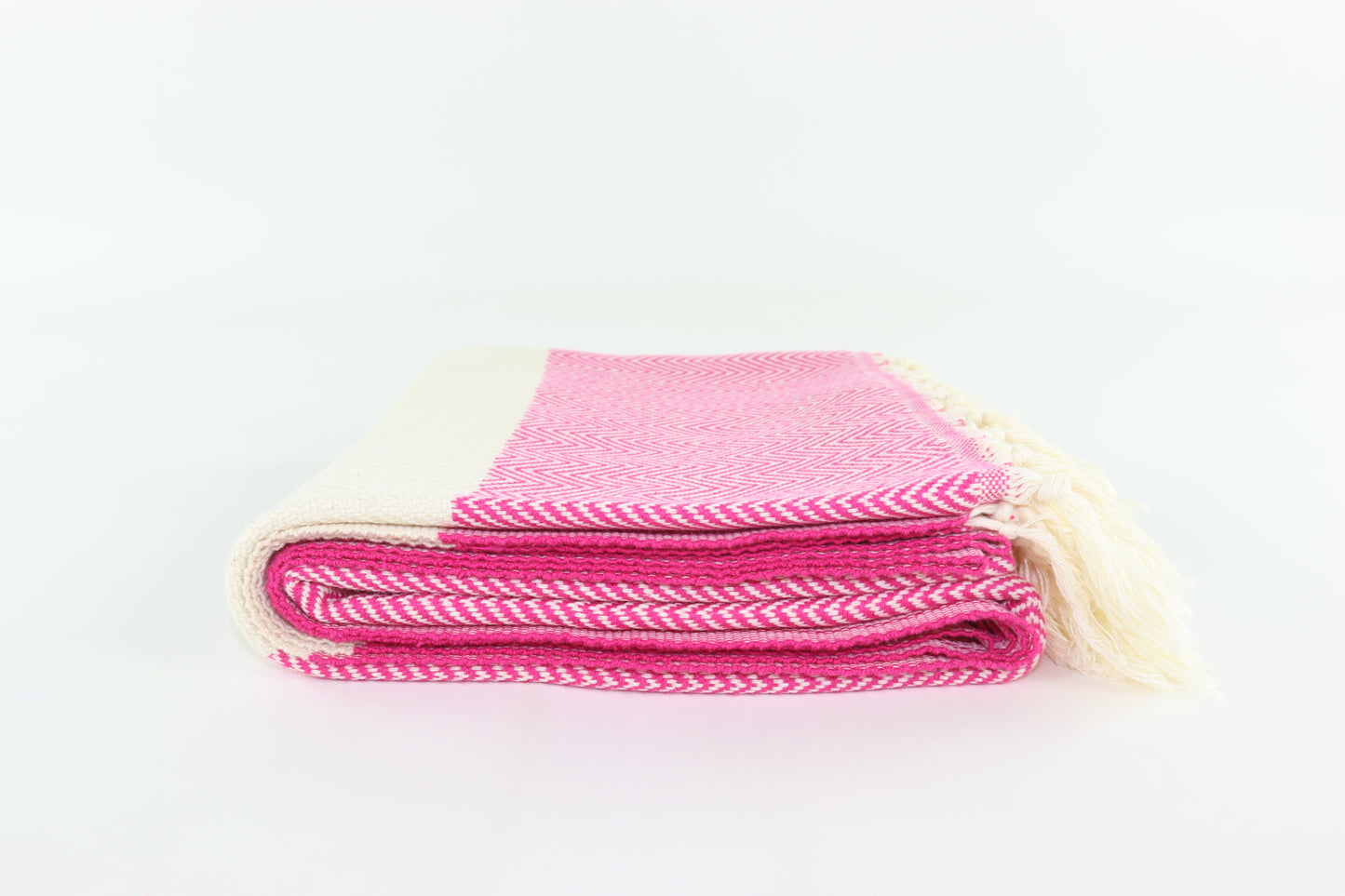 Premium Turkish Herringbone Towel Peshtemal Fouta (Fuchsia)