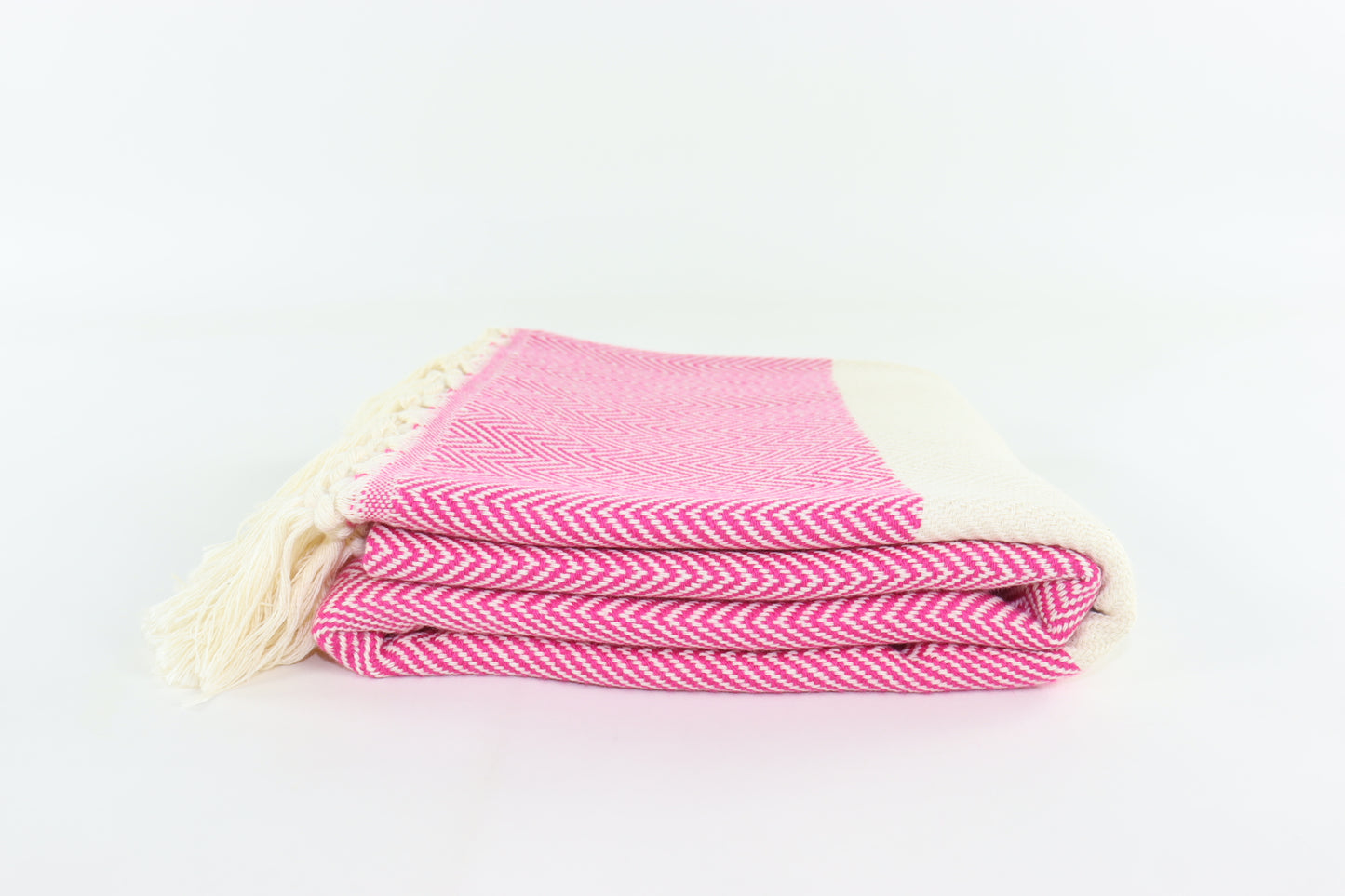 Premium Turkish Herringbone Towel Peshtemal Fouta (Fuchsia)