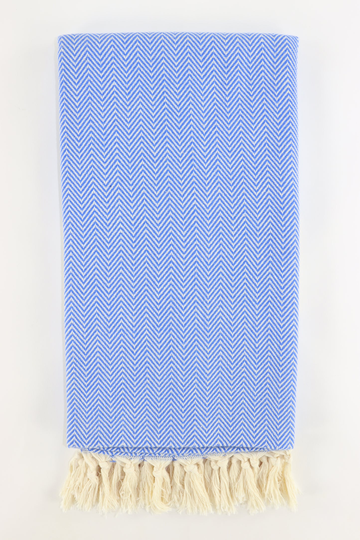 Premium Turkish Herringbone Towel Peshtemal Fouta (Blue)
