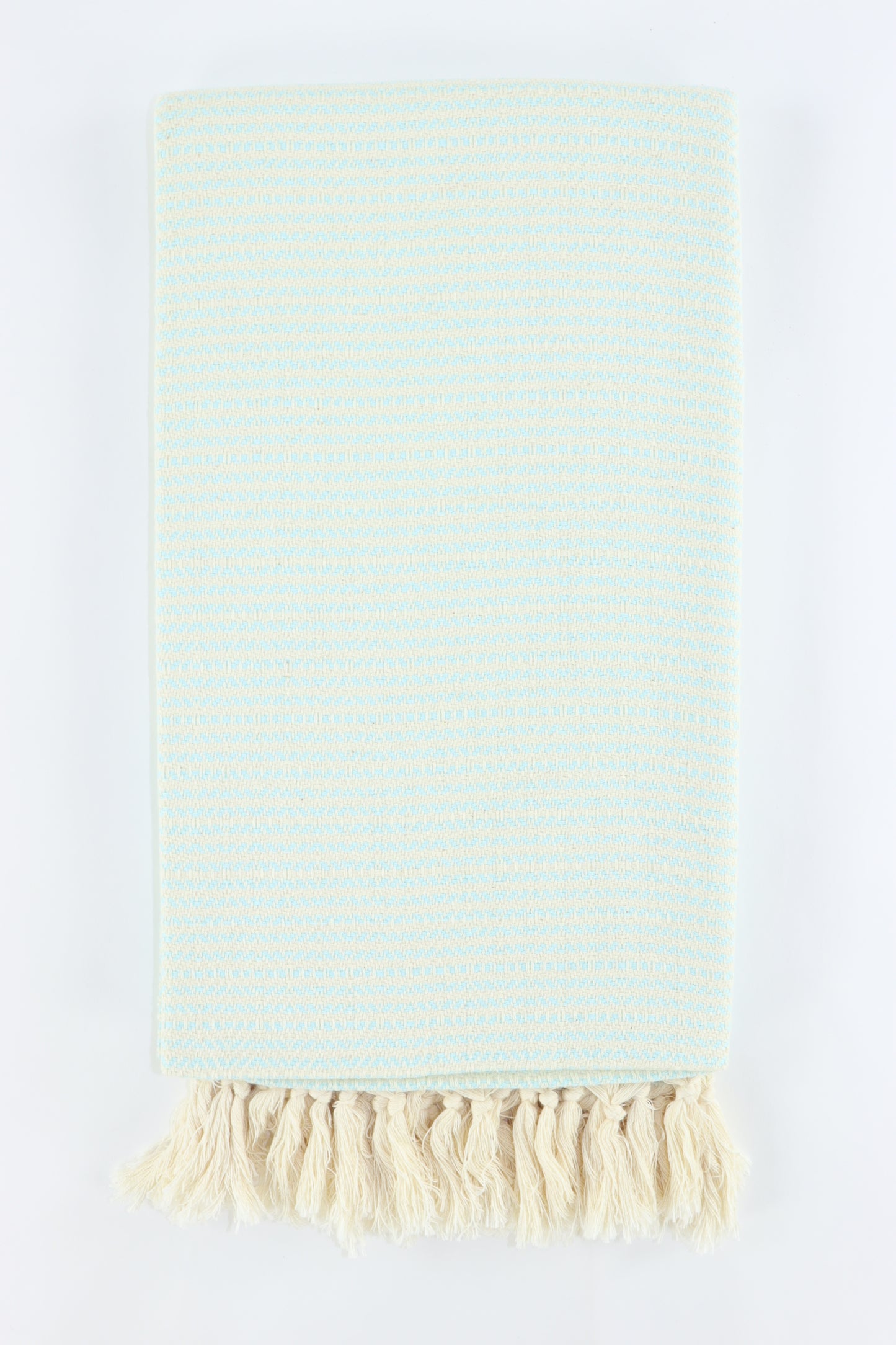 Premium Turkish Striped Diamond Towel Peshtemal Fouta (Ice Mint)