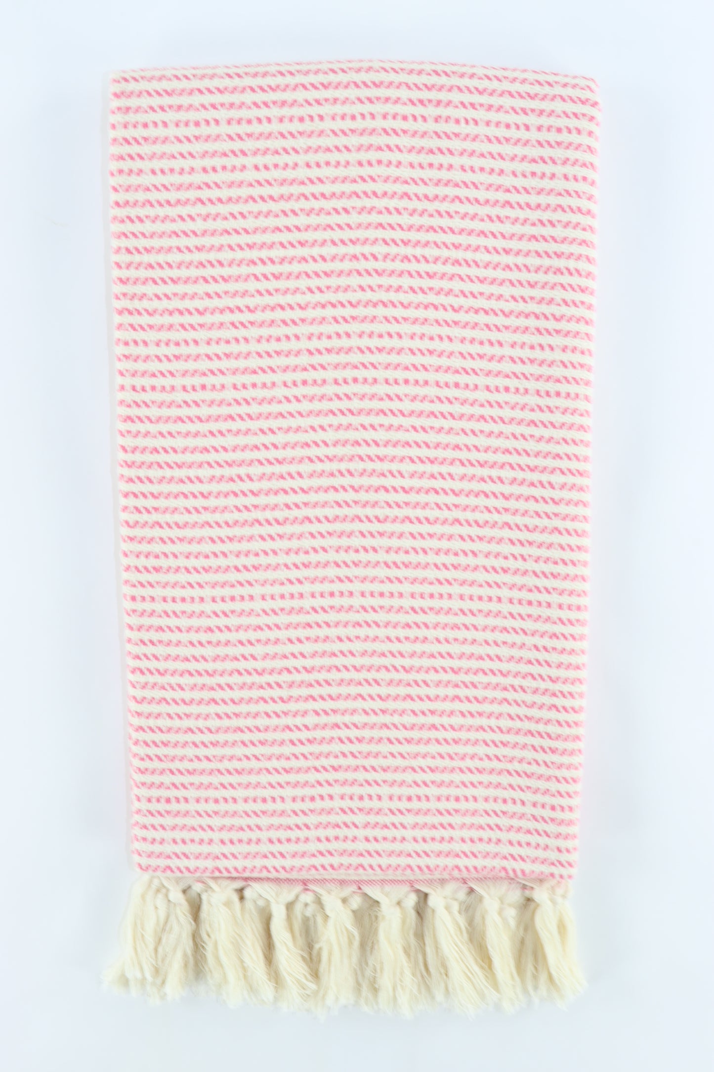 Premium Turkish Striped Diamond Towel Peshtemal Fouta (Pink)