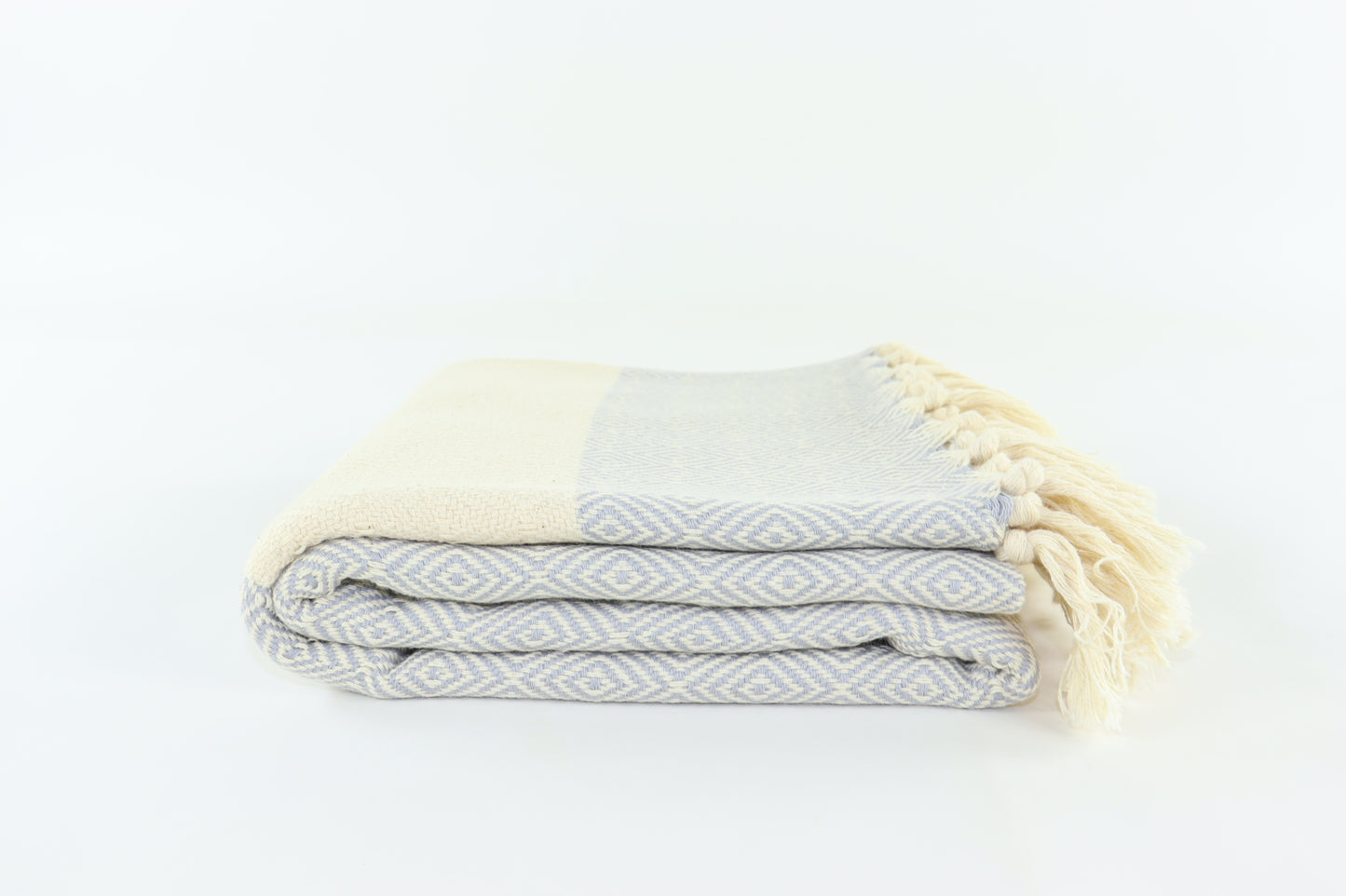 Premium Turkish Diamond Towel Peshtemal Fouta (Light Gray)