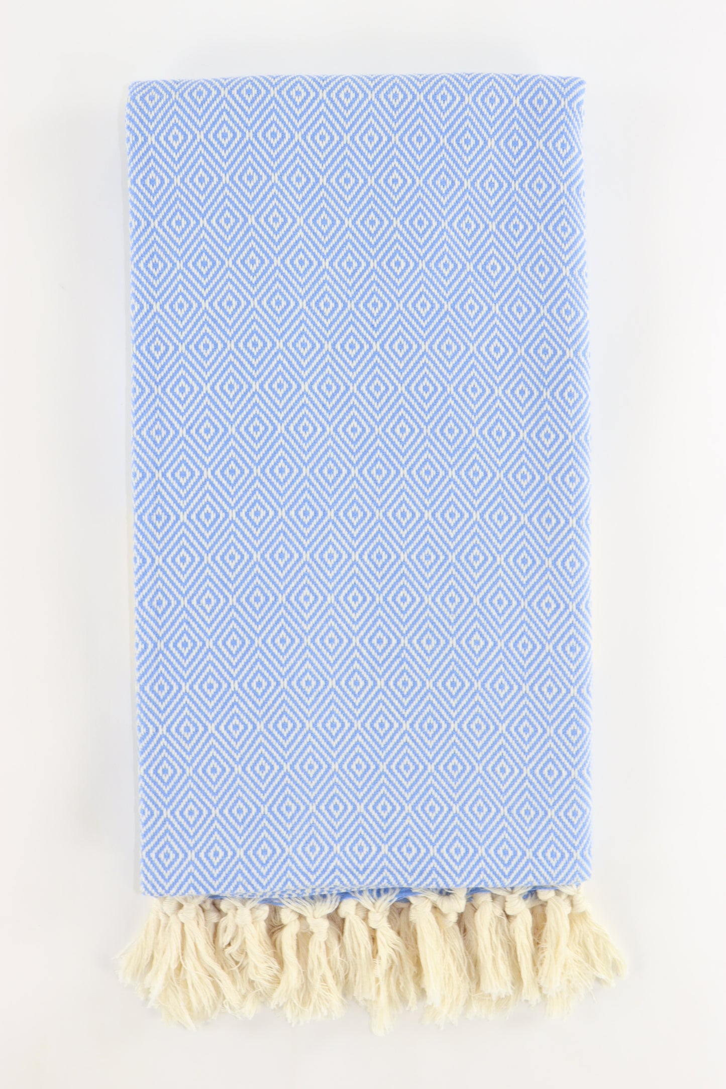 Premium Turkish Diamond Towel Peshtemal Fouta (Blue)