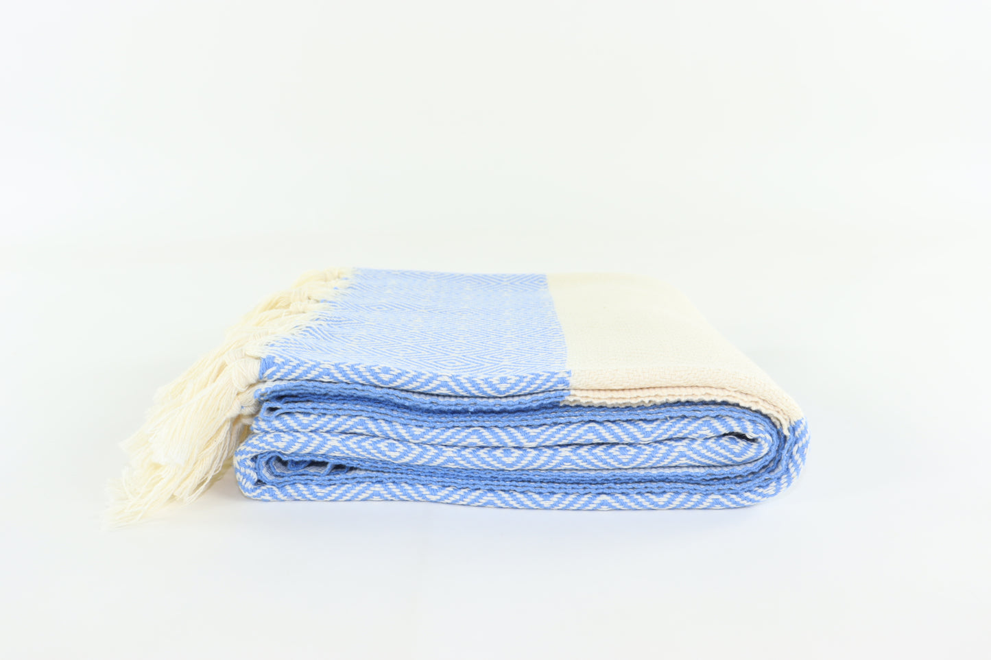 Premium Turkish Diamond Towel Peshtemal Fouta (Blue)
