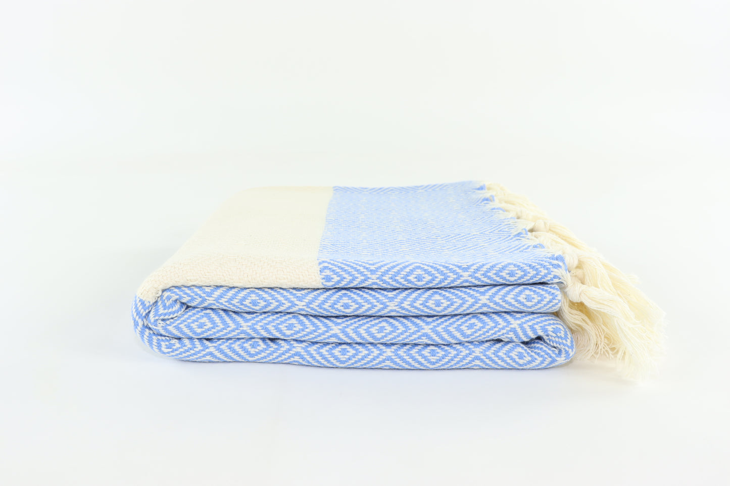 Premium Turkish Diamond Towel Peshtemal Fouta (Blue)