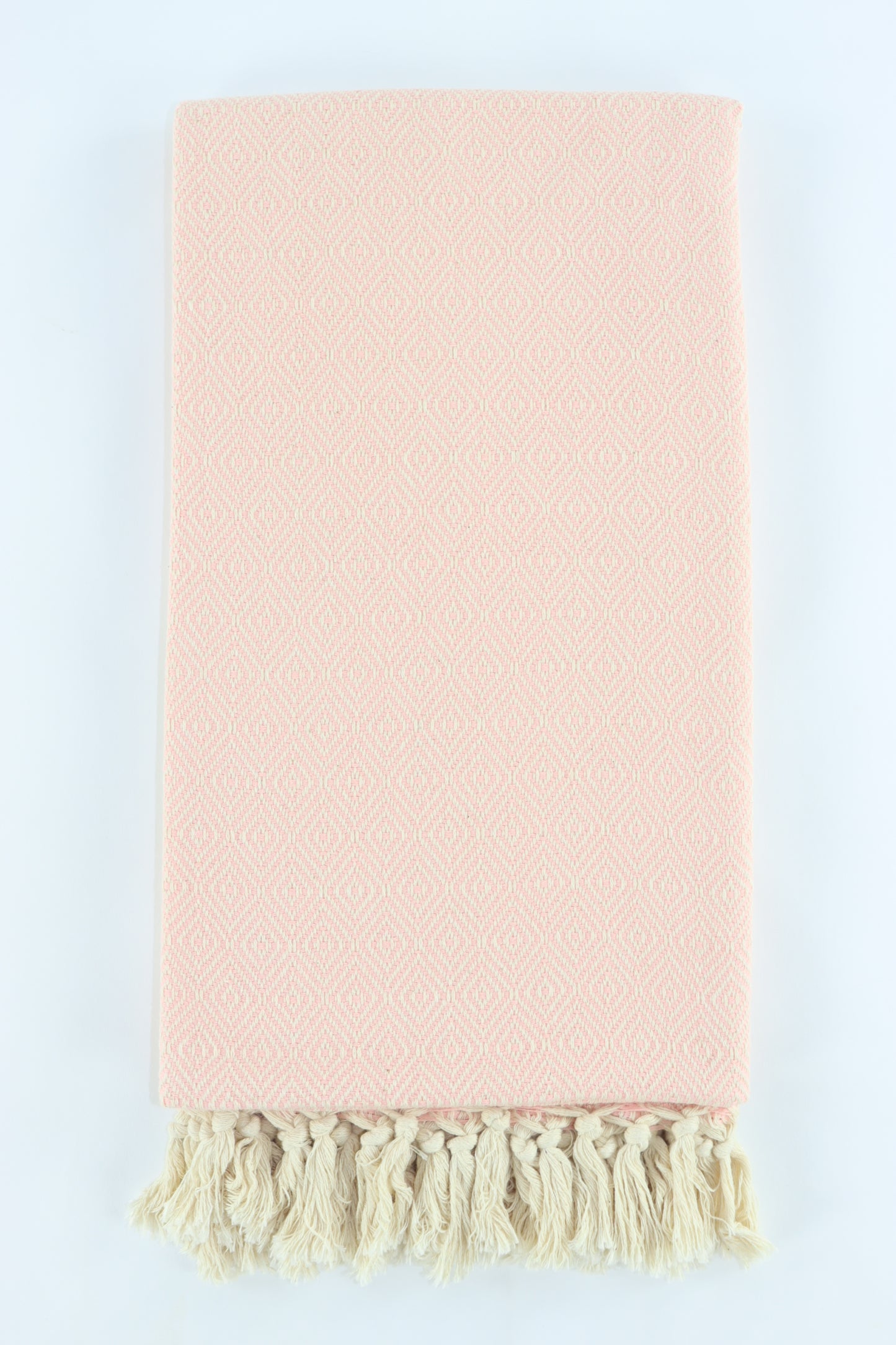 Premium Turkish Diamond Towel Peshtemal Fouta (Light Melon)