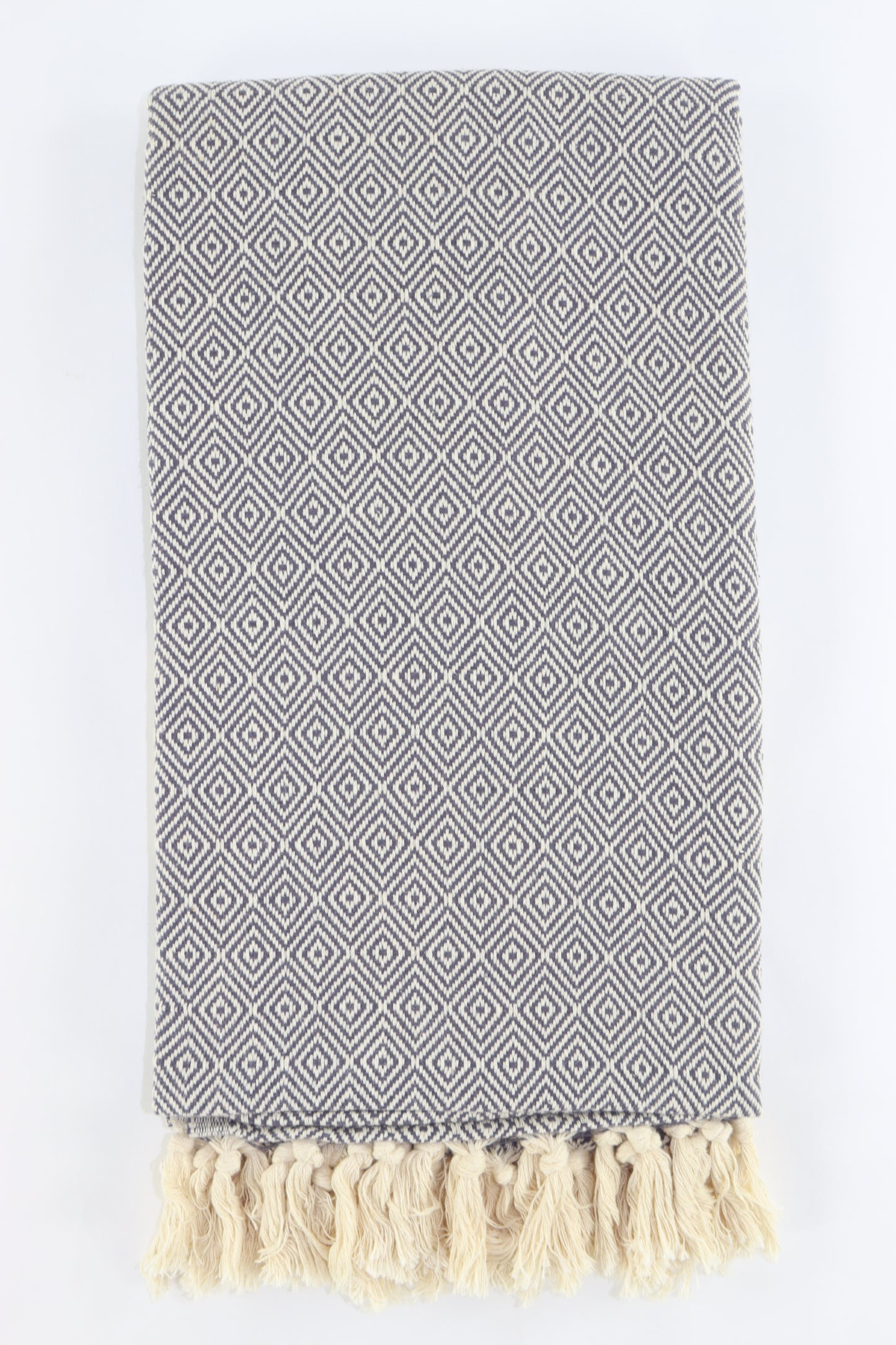 Premium Turkish Diamond Towel Peshtemal Fouta (Dark Gray)